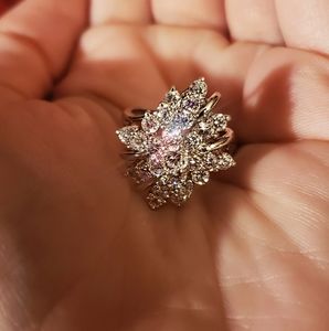 Sterling Silver Cubic Zirconia CZ Cocktail Ring